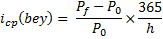 icp(bey) = x-P 365 Xh