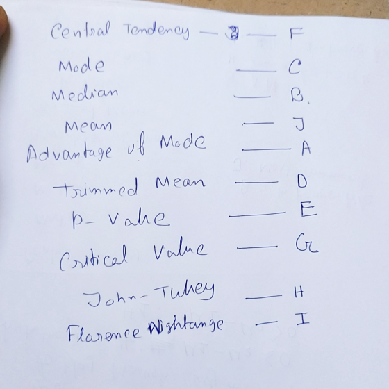 Central Temdenay Mode C Mediam Meam Advantage u Mc de A Trummed Mean D p-Vahe E ordr cal Vale John- Tuhey Flaremce Nshtange t