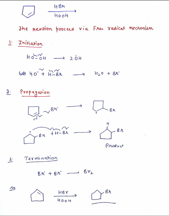 HBн HooЯ The reaction proceed via free radical mechanism І: Initiation Hohoh - 2 би И но + H— Вя Н,0 + вх* 2. Propagation П В