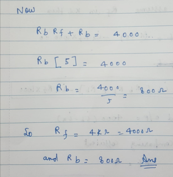 N ow Rb Rf + Rb = 4000 1. 4-00 O 0