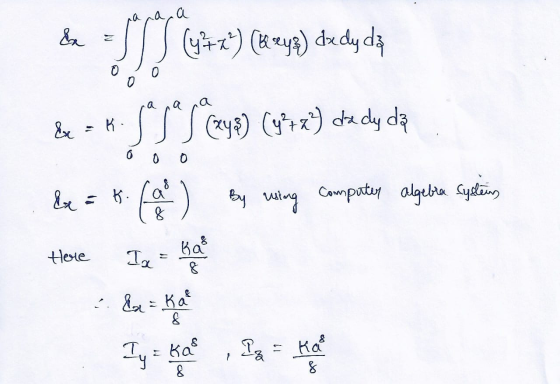 & Xx K: De (472) (Beyz) dx dy dz s vero (x43) (y² + 2) dady dą &x=t. Cause By using computer algebra systeins 12 &a= kal Ty,