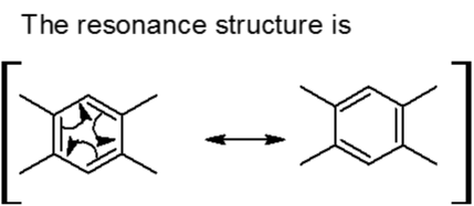 The resonance structure is