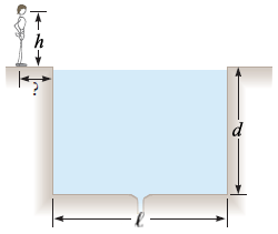 A swimming pool constructed below ground level is
