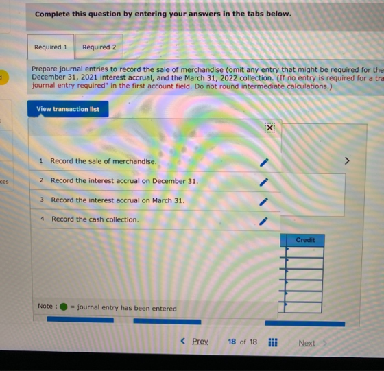 Complete this question by entering your answers in the tabs below. Required 1 Required 2 Prepare journal entries to record th
