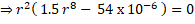 = r2( 1.5 78 54 x 10-6) = 0