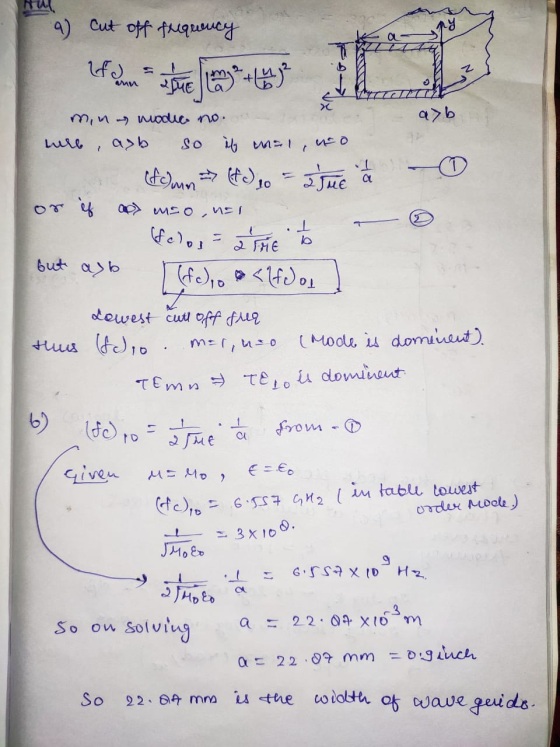 Nu 9) Cut off frequency 1) 2 mu re arb O mn modic no. here, axb so il nal (fchun (tc) 10 stue a or if usoni 1 &clos ME but as