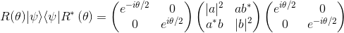 -1/2 0 e i0/2 R(O)(v|R* (0) Talab atb 1612 0 ei /2 0 e-10/2