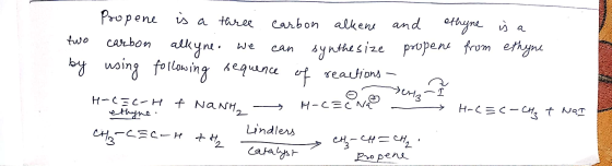 Propen s a three othyne a Carbon alken and athyne we waing folowingg equanot two carbon ynthe size propen from ethyne can rea