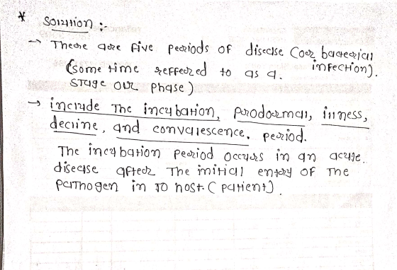 # - Soizition ; Thedre gure five peeriods of disecise coor bacterian (some time seffeozed to as al infection). stuge our Phas