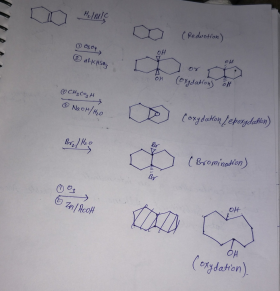 Helpdle a (Reduction) osoy, OH & aLKASO ilor TI OH On (oxydations of CH3COH & NaOH/H2O I Coxydation / epoxydation) w & Zn/ Ac