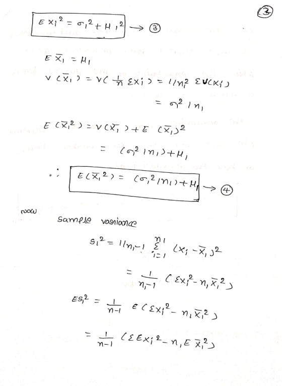 expe=c727H 13 → EX, EH, v Că, 2 =VC Exi) = 11n? EUCxí) =o2 in, E (22) = VCX, ) + E CXj2 Det = colin,)th, ELX, 2) = (0,2 nioth