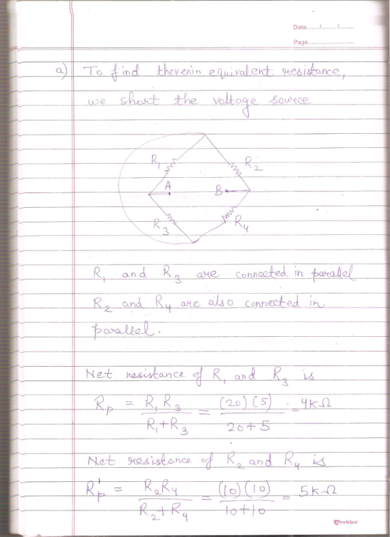 Date... Page we Shost 2 R and aeencted in orae axe Conheo on o Connes Poree Net hasistance o h 3 Not esistence