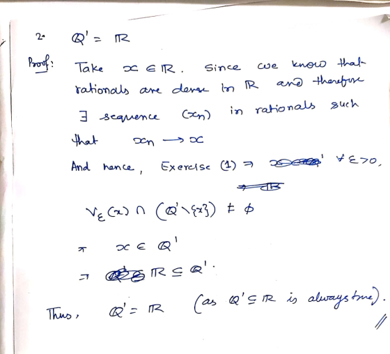 20 Prou knoo thal Take Cwe Since and thart rationals are dara m R uch in ratio nals Cn) 3seamence hat E7O And hance , Exerei