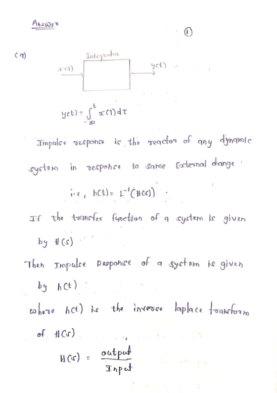 Ca) yd) Tf theanstes function of q cyctem ir given by ㅔ(c) 9 hCt) o C