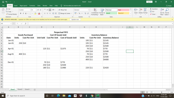 Book1 - Excel Sign in o X File Home Insert Page Layout Formulas Data Review View Help Tell me what you want to do & Share Σ A