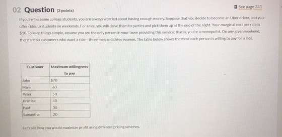 02 Question (3 points) See page 341 If youre like some college students, you are always worried about having enough money. S