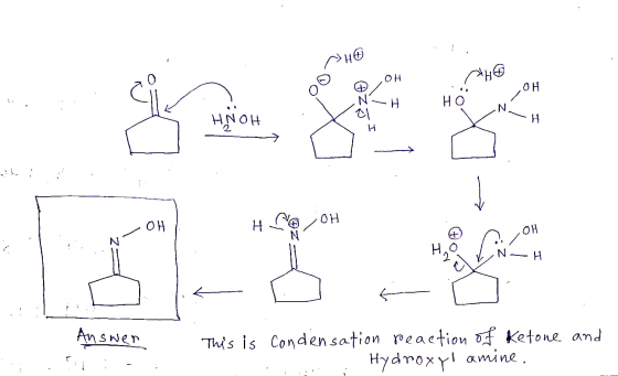 HO OH sho ОН H НО HNOH H H OH OH H HO 2 H Answer This is condensation reaction of Ketone and Hydroxyl amine.