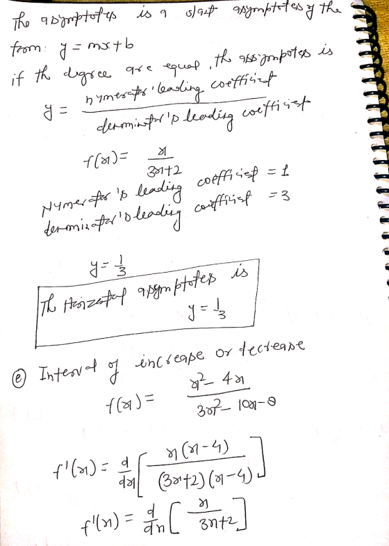The asymptotep is a slast asymptotes of from: y = moctb if the degree are equal, the gas pompotes is g= hymerater leading coe