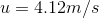 u-4.12m/s
