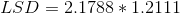 LSD=2.1788*1.2111