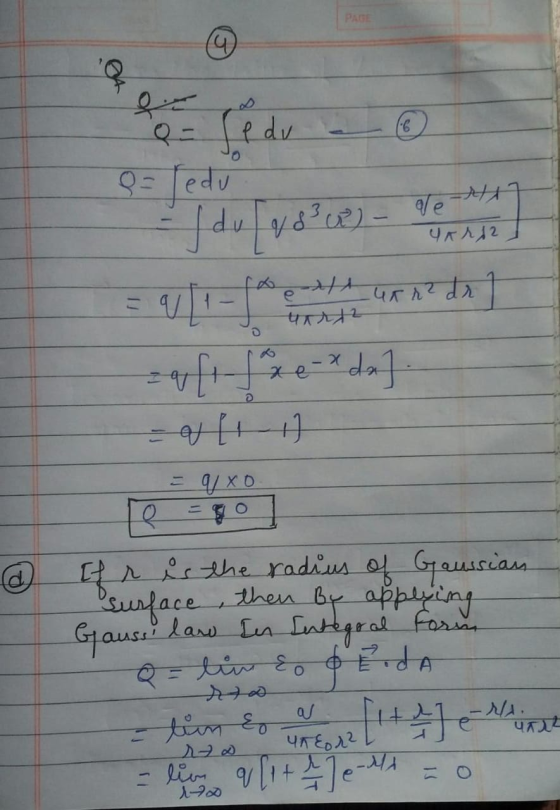 PAGE 4) fdu ९- ९वण Ve dy y tI Xe дхо r Rethe radius o Grauscias Surface then Giause Lars Len Intyral for br applyimg as O