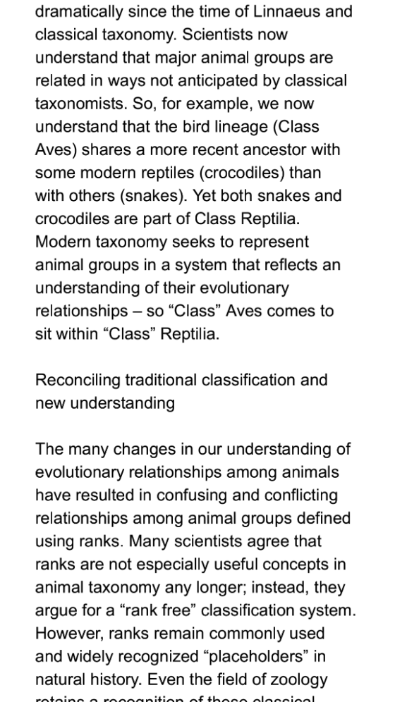 dramatically since the time of Linnaeus and classical taxonomy. Scientists now understand that major animal groups are relate
