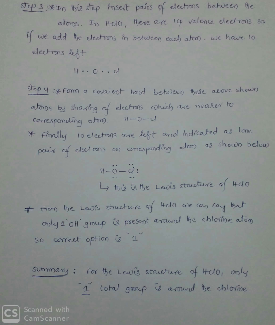 Step 3 * In this step insest pairs of elections between the - atoms. In too, there are 14 valence electrons, so if we add the