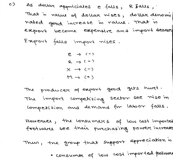 As oua* douovr ri ses , do uax danom naked good in export ecom expenxire ama import dearer byt or* rises Th import compehtin^