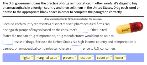 The U.S. government bans the practice of drug reimportation. In other words, its illegal to buy pharmaceuticals in a foreign