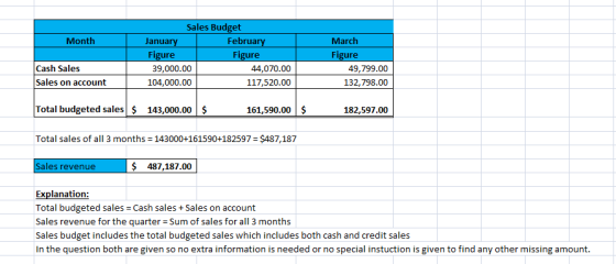Month Sales Budget January February Figure Figure 39,000.00 44,070.00 104,000.00 117,520.00 March Figure 49,799.00 132,798.00