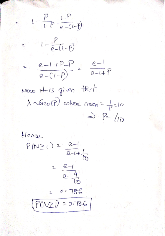 P -P e-C-p Hence 2 2-9 Lo PCNZ2 0.186