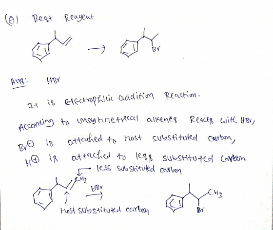 بالی و ملی BV 14 iß Electrophilic addition Reaction. According to unschhetrical alkenes HO is attached to less substituted Ca