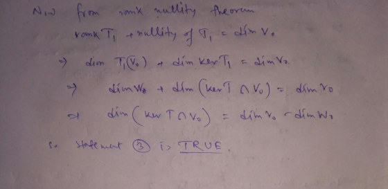 nullity of Ti Now from rank rank nullity theorem rank Ti is dim va dim Tv.) a dim kenti & dimvo. dím Wo + dim (kerł Ovo) - di