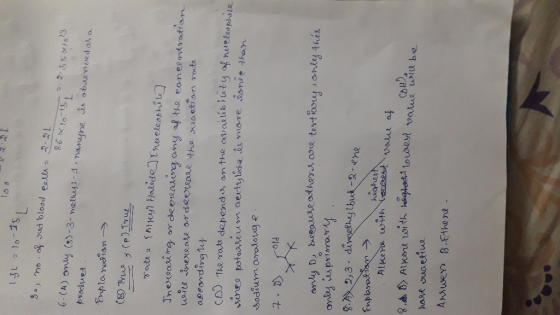 lo 12 86 x 10-15 L ISL 2 10-15 So, no. of red blood cells - 2.2L 2 2.5501013 6. (A) only (3)-3-methes! - 1. nanyne is observe