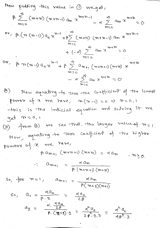 Now putting this value in 6 weget, mtnc) ß E (man) (m +0.1) am a a. I am x men no mao mco or, B. (no (3-1)) mol x mt 2-1 PS (