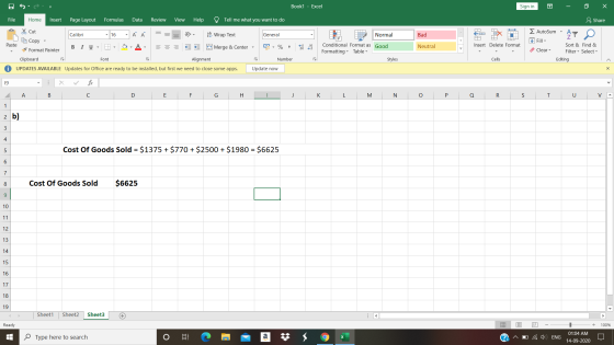 Book1 - Excel Sign in o X File Home Insert Page Layout Formulas Data Review View Help Tell me what you want to do & Share Σ A