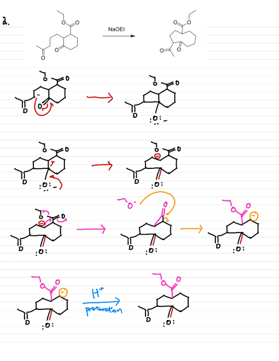 a. NaOEt O mo 30: 0: H* protonation :0: 10: