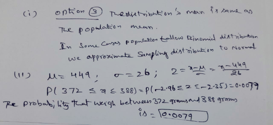 ix same as mean. (i) option e The distributions mean The population In some cases population hallow Binomial distribution We