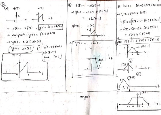 @ fcel hrt) isi f)= -2864-1) ht) = $(t-1) + 8(t) +8C++) ->yet) = -2804-1) ¥h(t). ... | nyet) = f(4)*suck) -2h(t-) , = f(e) x[