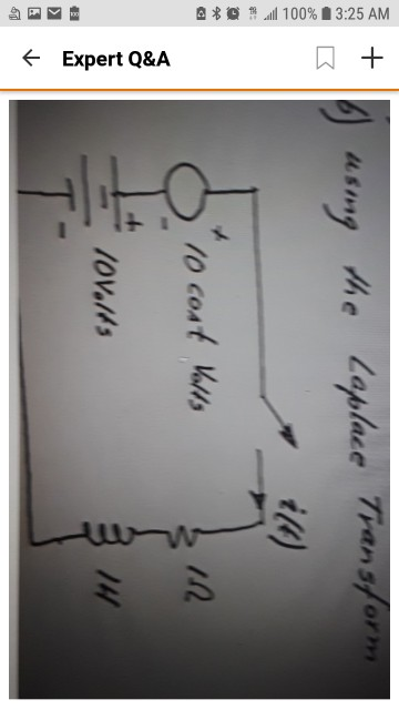 95 | 100% 13:25 AM + Expert Q&A + M TOV./4s 10 cost Volls using the Laplace Transform 07