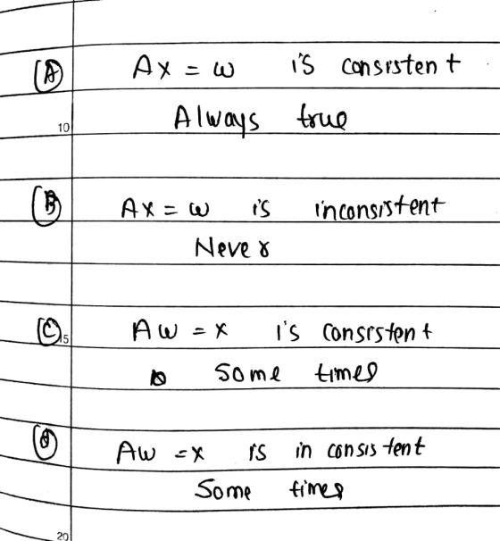 Alvays tuo 10 x-ω is inconsistent Neve o Some trme> 20