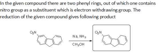 In the given compound there are two phenyl rings, out of which one contains nitro group as a substituent which is electron wi
