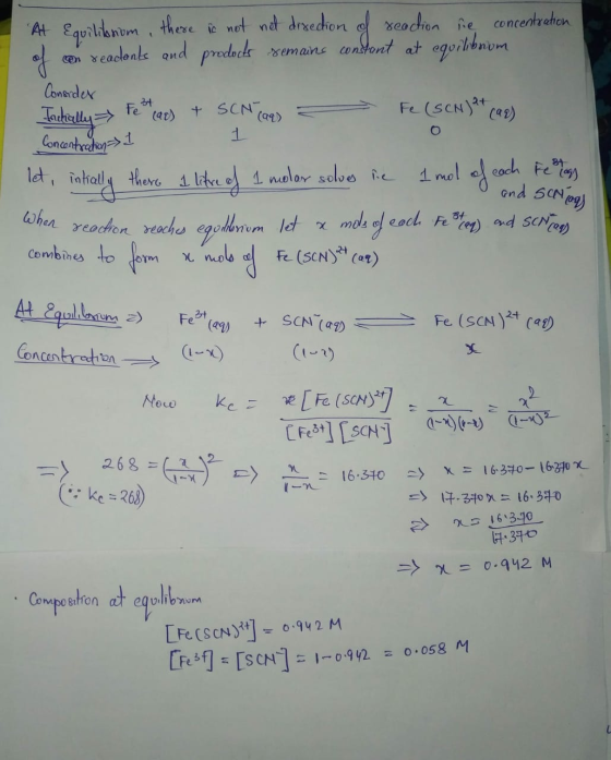 P어 O At Equilibrium, there is not net direction of reaction ſe concentration of con readents and products semains constant a