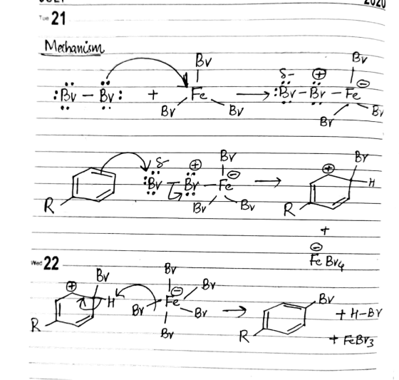 - 21 Mechanism - BV La :Bi – By: + Fe Br I Brf at Bv wec 22 BV + - Br Br? --- - +H-BY + Fe BY: --- Bar