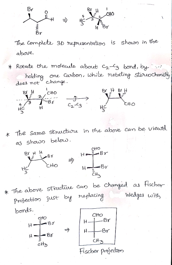 BY H. OP н Вх Br The complete 3D representation is shown in the above. * Rotate the molecule about C2-C3 bond, by mi holding