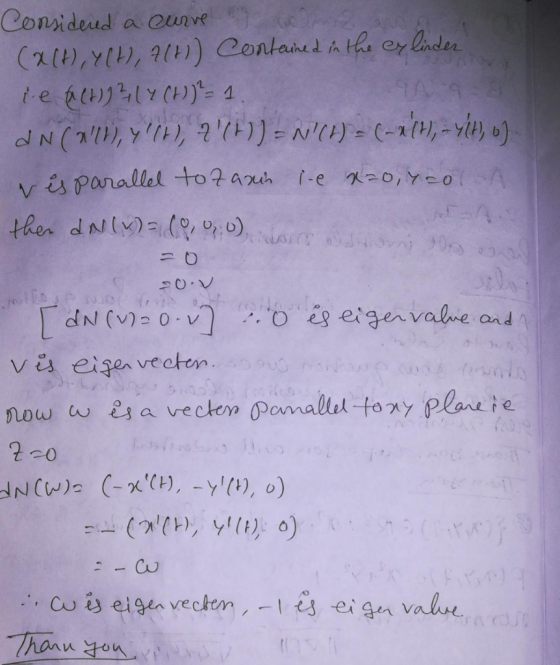 Considered a curve og (204),YCH), 911) Contained in the cylinder le act)) (Y CH) )2 = 1. AN(all), YIt), 7 (t)) = N(t) = (-a