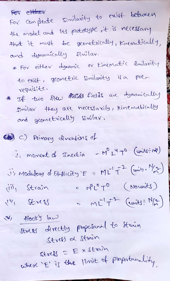 For either For compleate similarity to exist between the model and its prototype it is necessary that it must be geonetricall