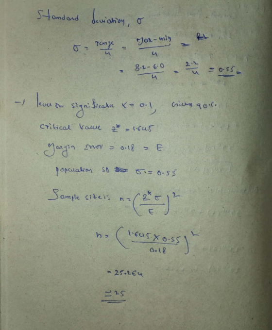 Standard deviation, o o Tonga , Yer-mly 4 8-2-60 a = 0.55 - konon significate &- vil cion aver. critical Jargiu cause 2 1.645
