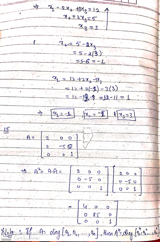 & - 2x2 +34₂ = 12 1 x2 + 2X225 - 23=31 X. 5-902 _35-2(3) 35-6 = -1 W = 12 +22,-343 = 12 +21-1-3(3) = 12-12 -9 12-11 = 1 → 194
