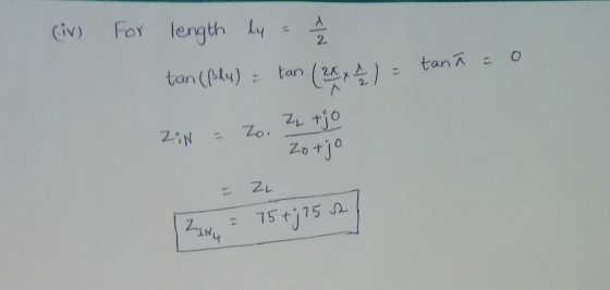 (iv) For length ly = 1 / 2 tan (Blu) = tan (2x + 2) = tană = 0 ZIN - 20. 2 + = 2.